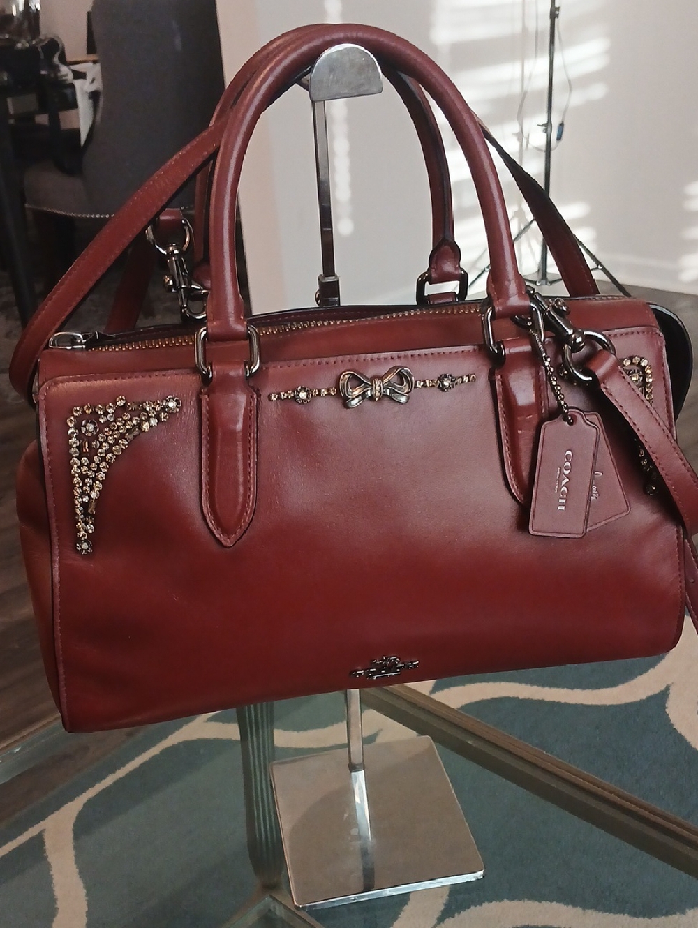 Coach Collaboration With Selena Gomez Limited Edition  Bag with Crystal Accents